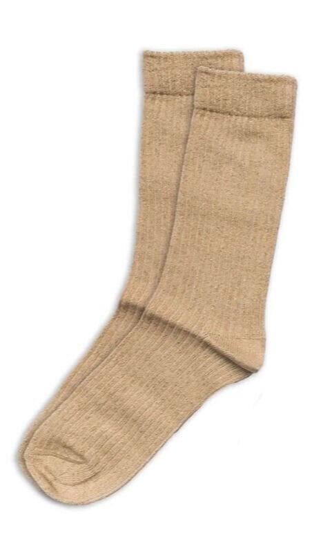 Bej - Altın Simli Bot Tipi Kadın Çorap