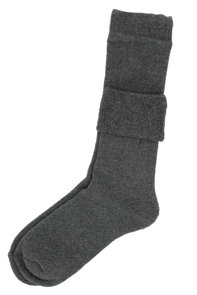 A CLASSE Füme Termal/Thermal Kıvrık Havlu Kalın Kışlık Kadın Çorap