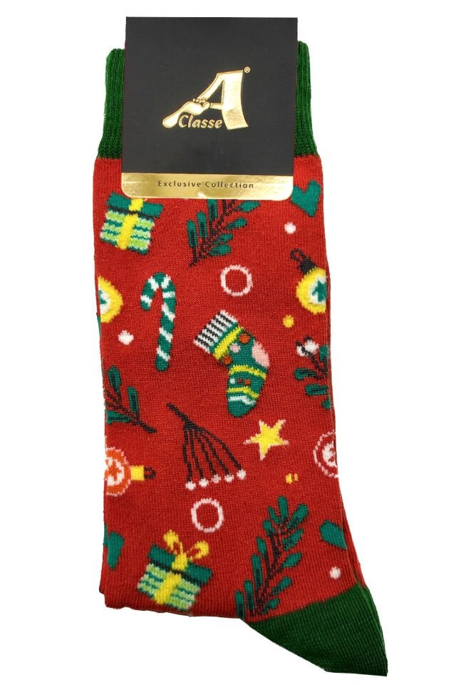 A CLASSE Yılbaşı Desenli Çorap