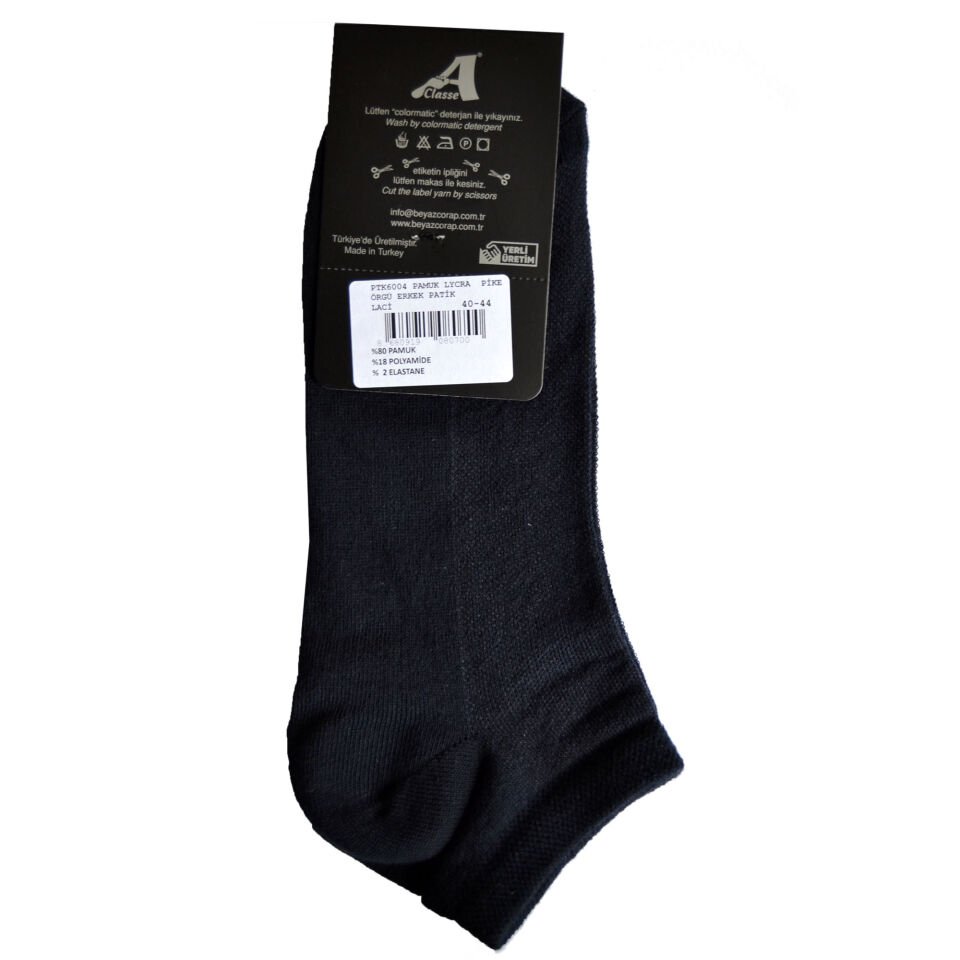 Pike Örgü Lacivert Erkek Patik Çorap