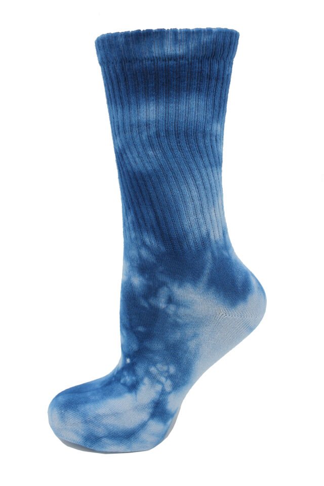 Mavi Batik Spor Çorap