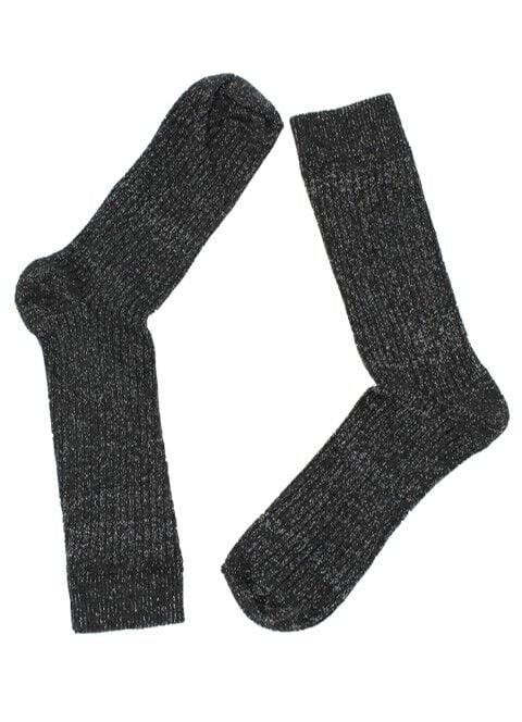 Füme - Gümüş Simli Bot Tipi Kadın Çorap